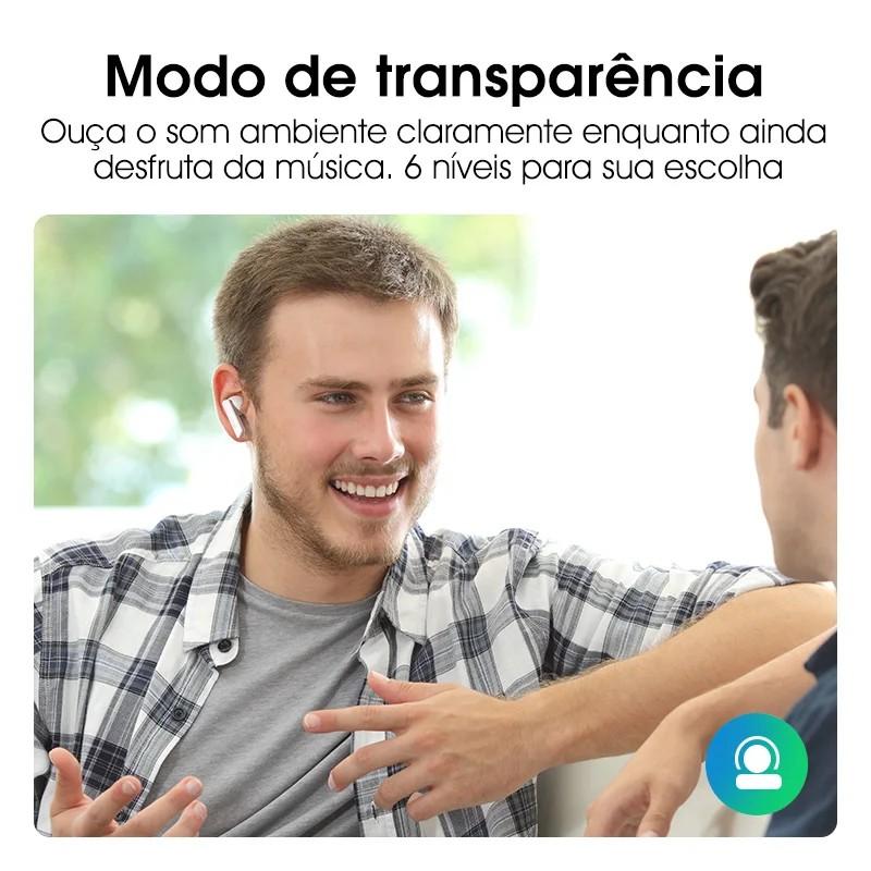 Fone de Ouvido QCY HT05 Sem Fio com Estojo Emborrachado