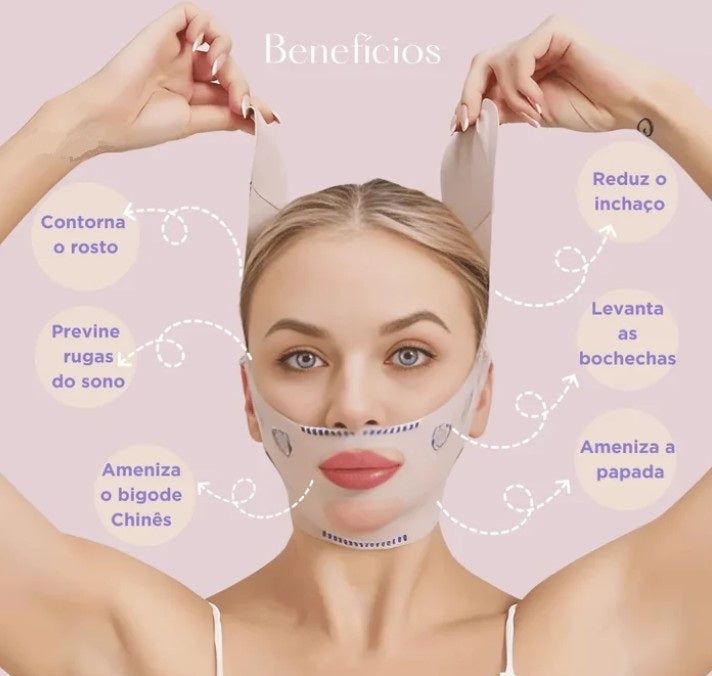 Máscara de Contorno Facial SkinVital - Modela o Rosto - Suaviza Rugas