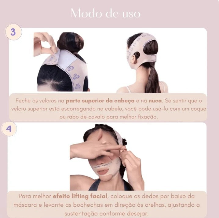 Máscara de Contorno Facial SkinVital - Modela o Rosto - Suaviza Rugas