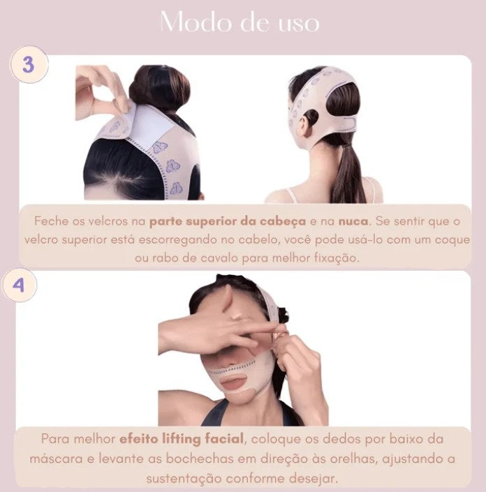 Máscara de Contorno Facial SkinVital - Modela o Rosto - Suaviza Rugas
